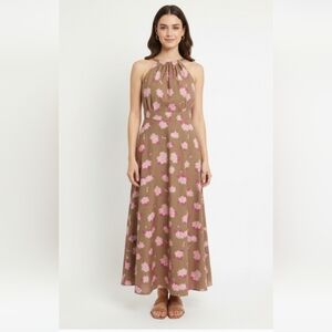 Vintage 70s Elegant Cocktail Floor Length Dress Union Made In The USA Size 10